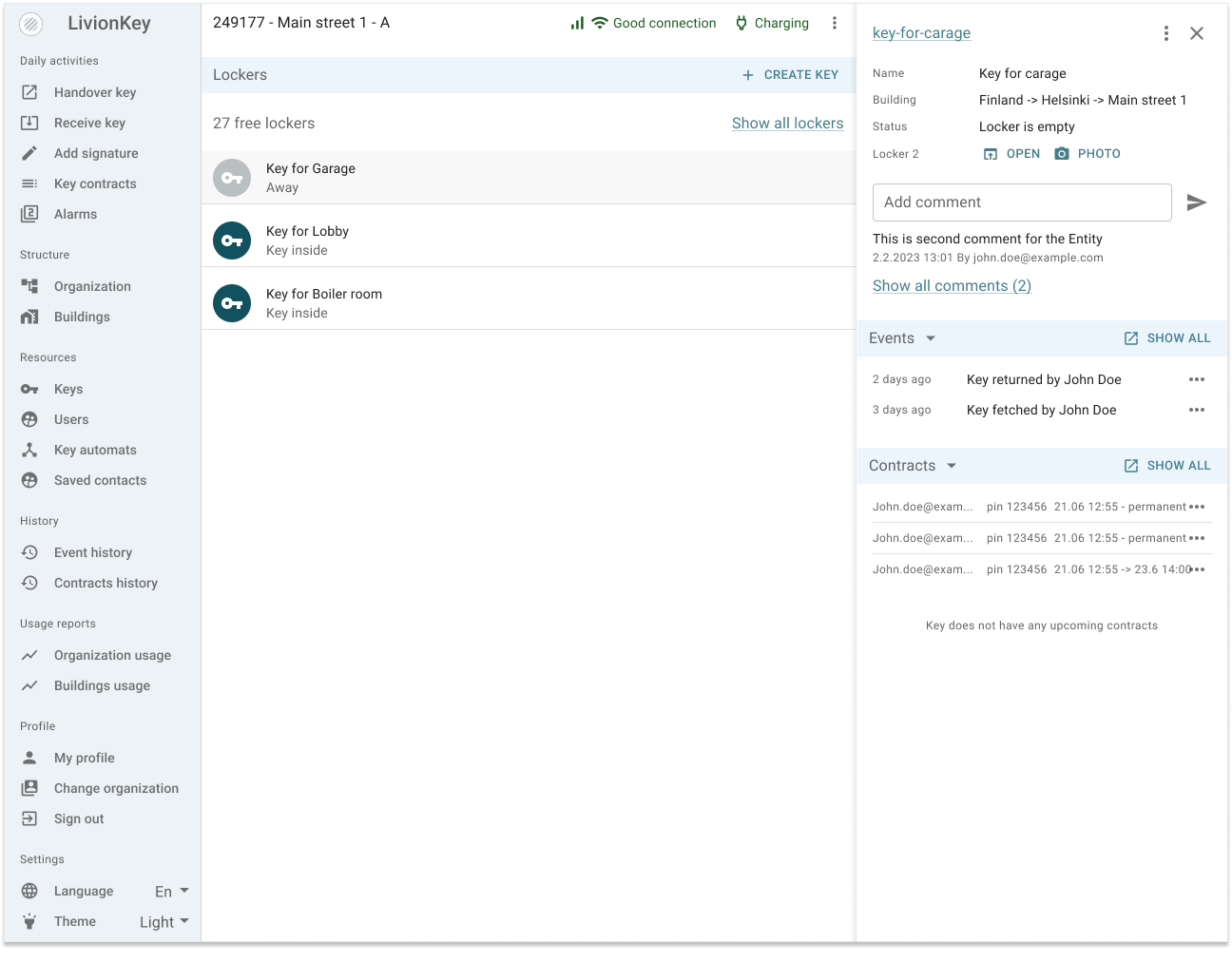 LivionKey Dashboard